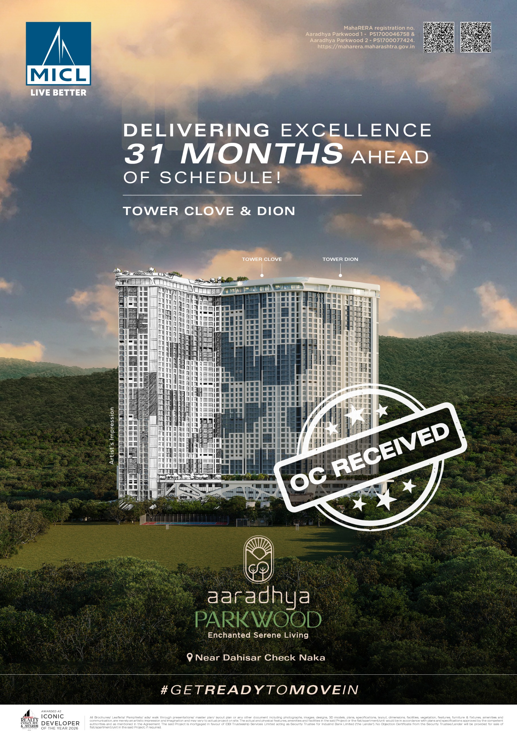2 BHK Aaradhya Parkwood – 1 & 2 BHK Homes Near Dahisar Check Naka in Near Dahisar Check Naka, Mumbai